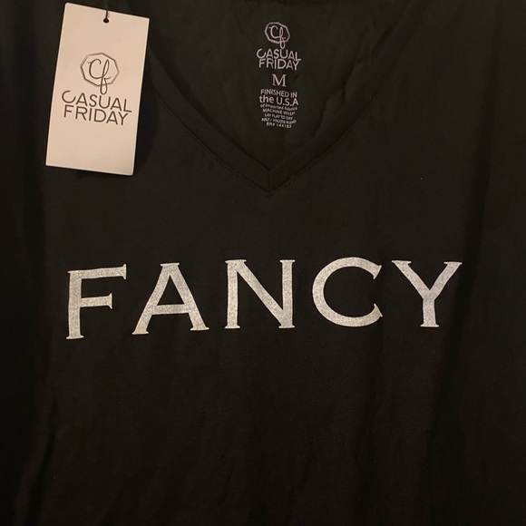 Casual Friday Black Fancy Tee - Picture 2 of 4